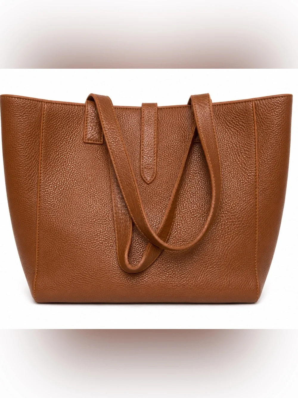 Mulberry Cognac Brown Leather Large Shoulder Tote Gold Hardware